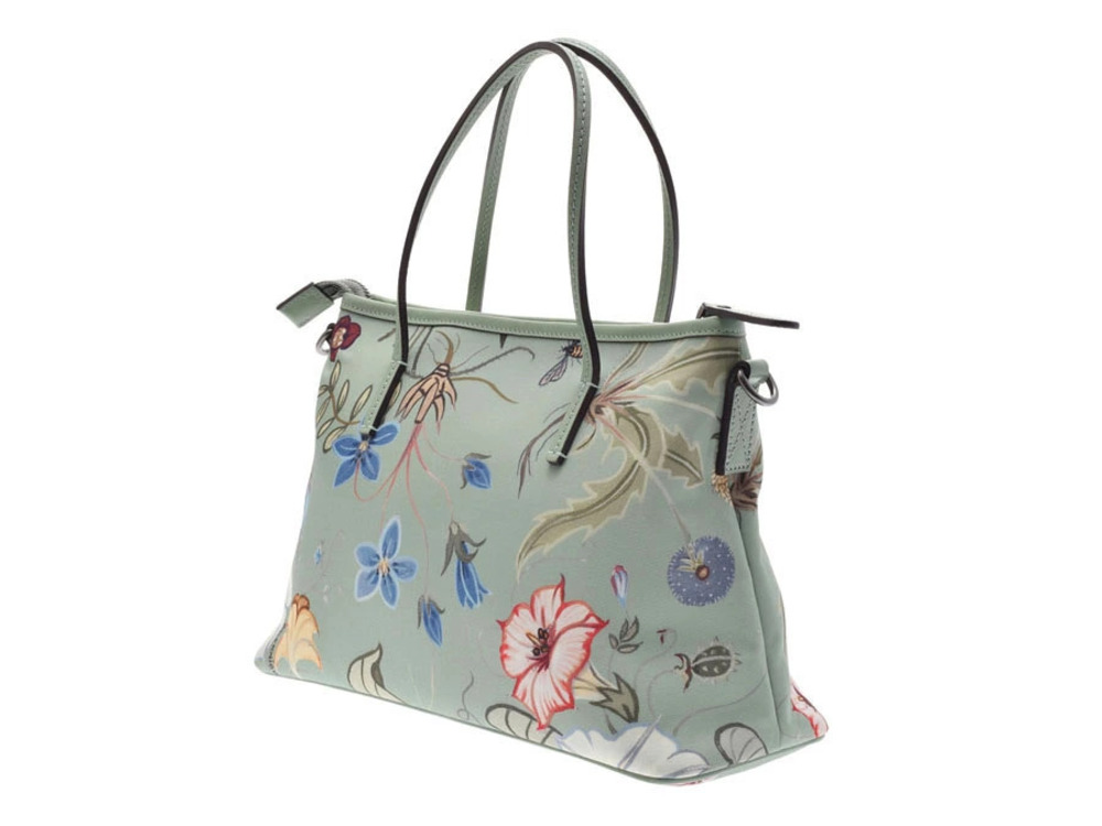 Gucci handbag strap floral canvas green